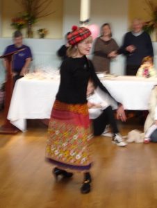 Photo of Diana Payne-Myers dancing at her 80th birthday party