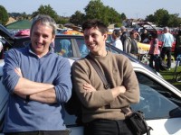 Dom & Dan tout their wares at the Raynes Park Car Boot Sale