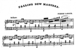 Image of sheet music of a mazurka for piano 