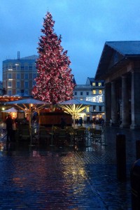 Covent Garden today. Just where you don't want to be two days before Christmas. 