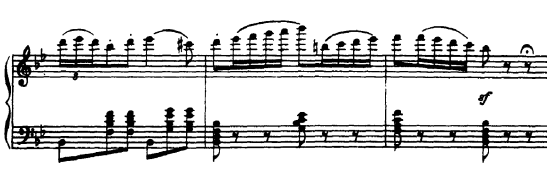 The male solo from 'Tchaikovsky Pas de Deux' - a truly triple 3 (despite the 6/8 time signature) 