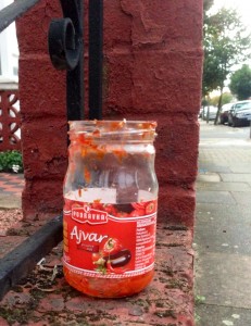 Ajvar - a Hungarian told me he couldn't get it in Budapest, even though they're "next door" to Croatia. But here in Tooting, SW London, people even leave it on garden walls. 