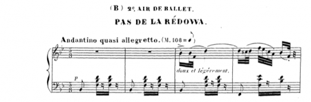 Redowa by Meyerbeer: not a slow mazurka, but good pirouette music