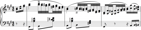 Image of the score of a csárdás: a useful piece if you're playing for ballet class 