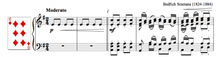 First line of the polka by Smetana