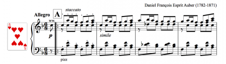 Music for allegro in six eight (6/8)