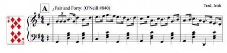 Image of the piano score of a medley of hornpipes