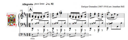 Screen-grab of the Marcha Militar by Granados. Free piano music for ballet class